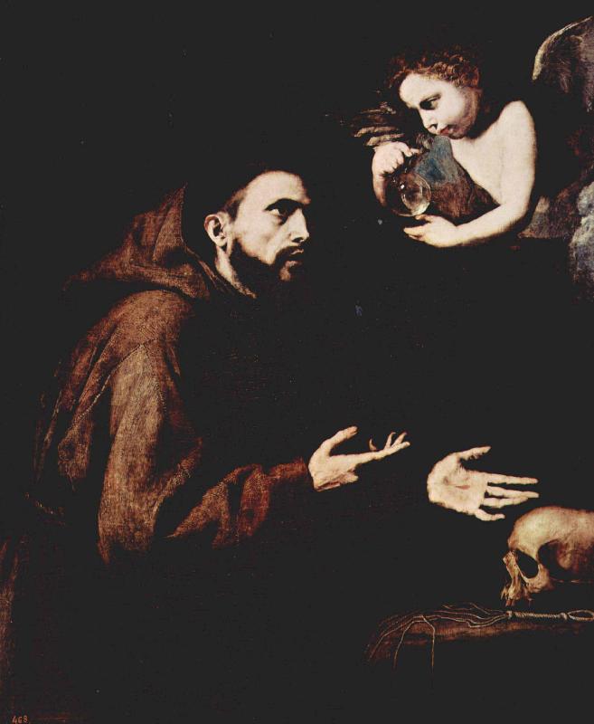 Jose de Ribera Der Hl Franz von Assisi und der Engel mit der Wasserflasche Germany oil painting art